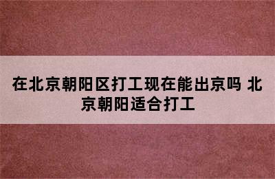 在北京朝阳区打工现在能出京吗 北京朝阳适合打工